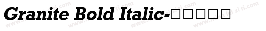 Granite Bold Italic字体转换